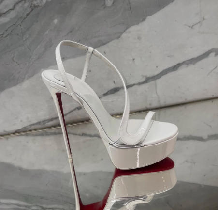 Metallic Heel Sandal - Sandalias de Plataforma con Tacón de