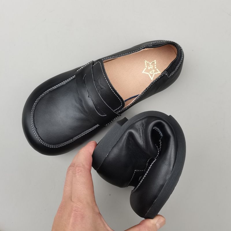 Women Shoes For Big Feet - Zapatos anchos de cuero Natural para