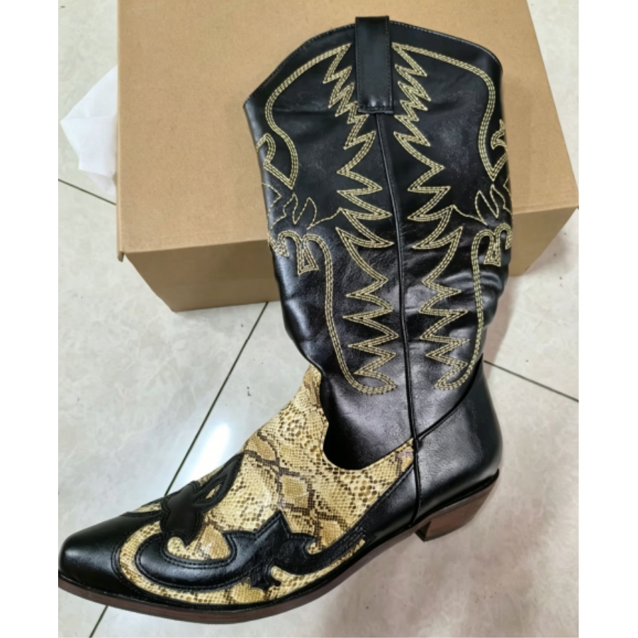 Western Cowgirl Boot - Botas Vaqueras Bordadas Estilo Retro con