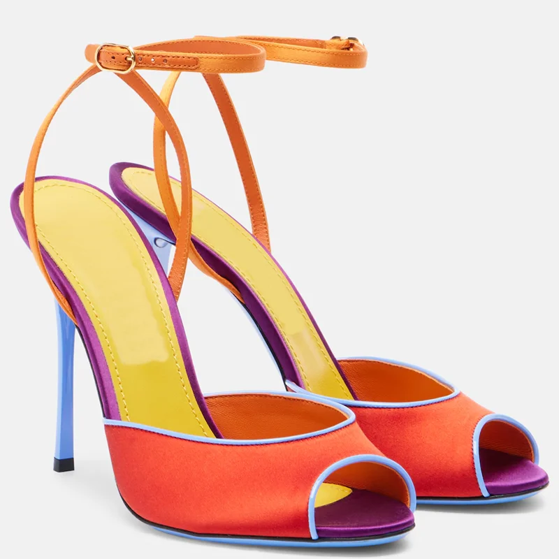 Sandalias de Satén con Punta A - Women'S Shoes Peep Toe reseña y precio