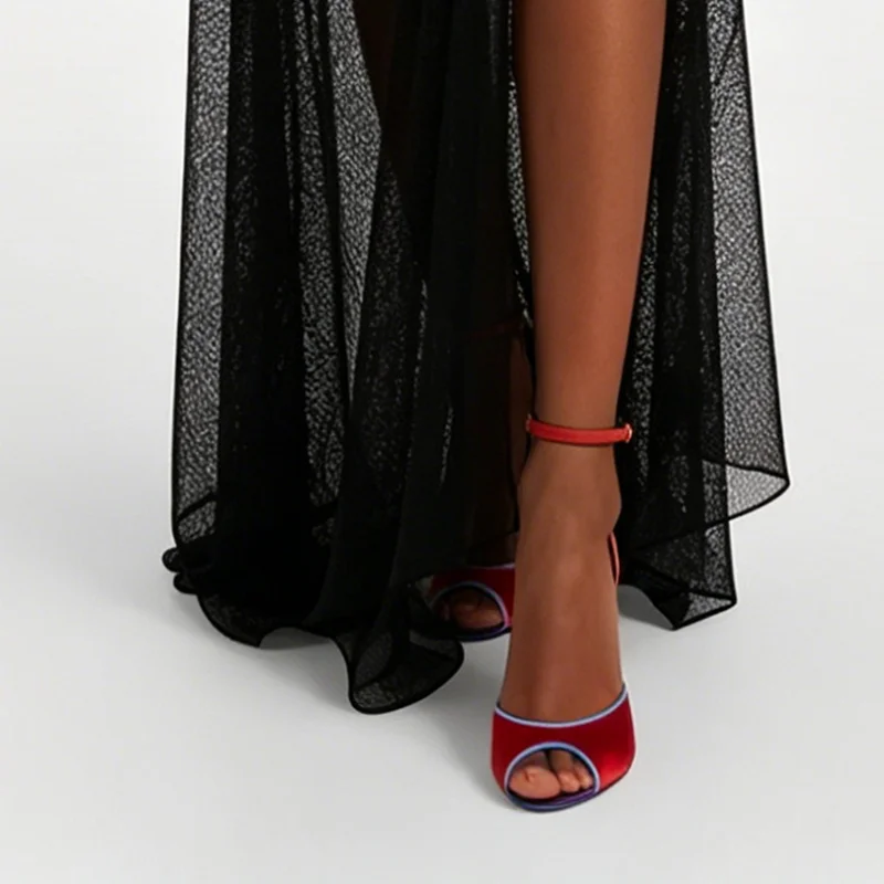 Sandalias de Satén con Punta A - Women'S Shoes Peep Toe reseña y precio
