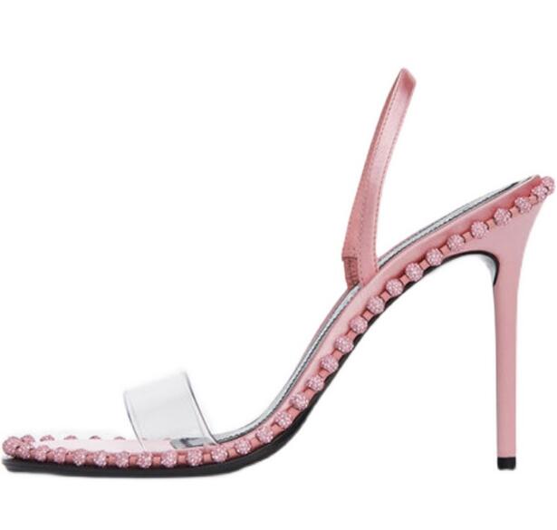 Verano niñas rosa negro blanco - Clear Strap Heel reseña y precio