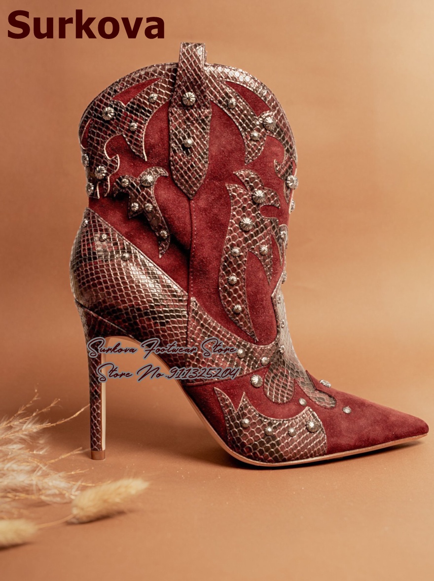 Botines de tacón de aguja fino - Western Cowgirl Boot reseña y precio