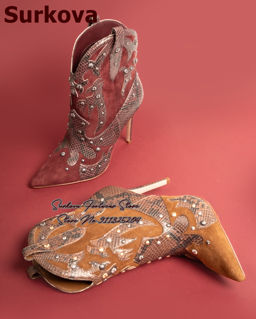 Botines de tacón de aguja fino - Western Cowgirl Boot reseña y precio
