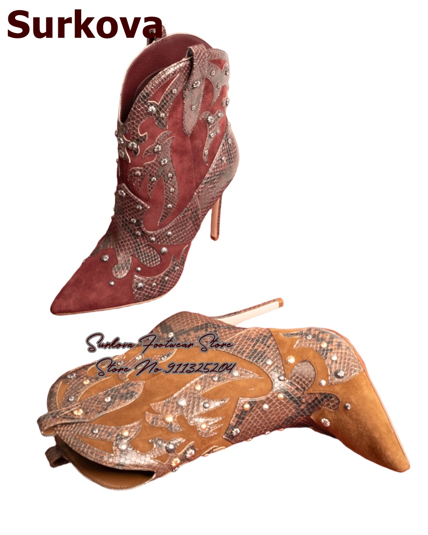 Botines de tacón de aguja fino - Western Cowgirl Boot reseña y precio
