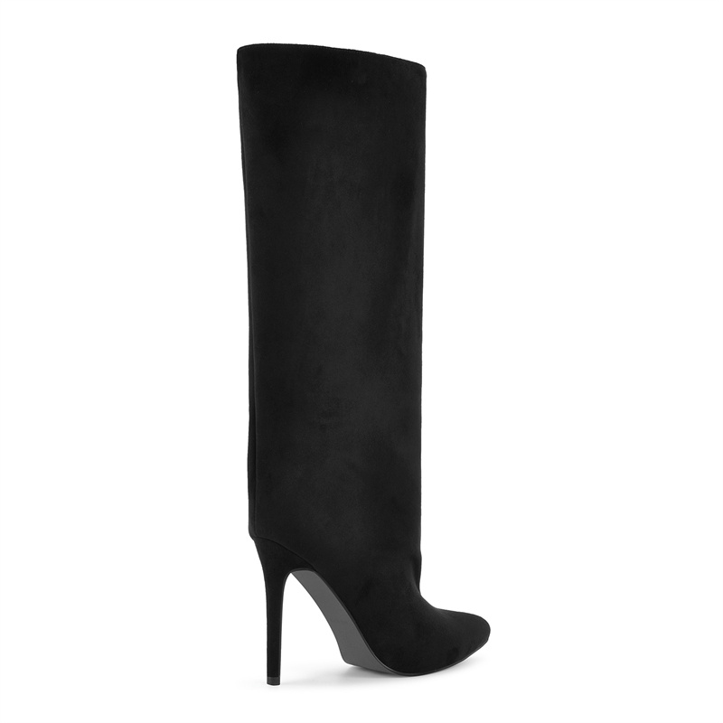 Botas Altas de Ante Sintético  - Women'S Shoes Extra Wide reseña y precio