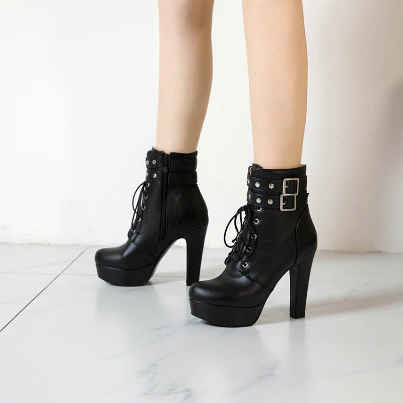 Botines tobilleros de tacón al - Women Shoes For Big Feet reseña y precio