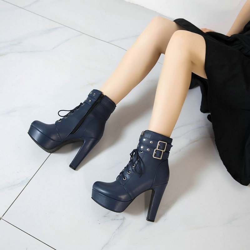 Botines tobilleros de tacón al - Women Shoes For Big Feet reseña y precio