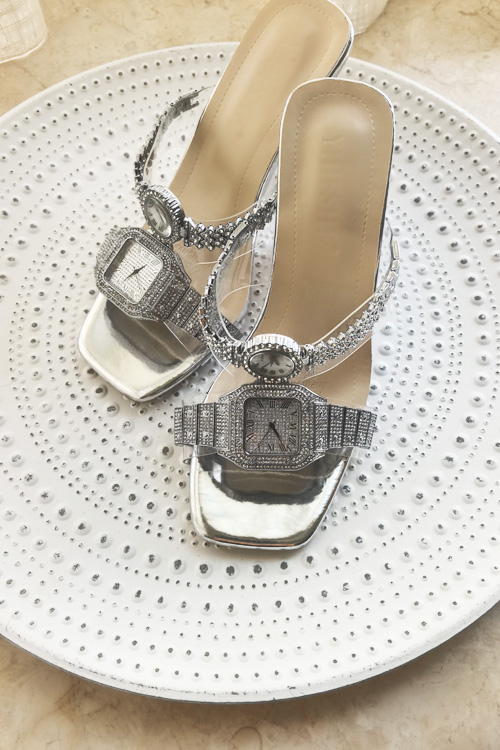 Sandalias de tacón alto con re - Clear Strap Heel reseña y precio