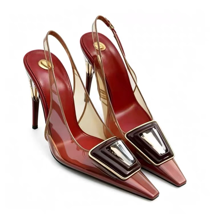 Zapatos de Tacón Alto Transpar - Metallic Heel Sandal reseña y precio