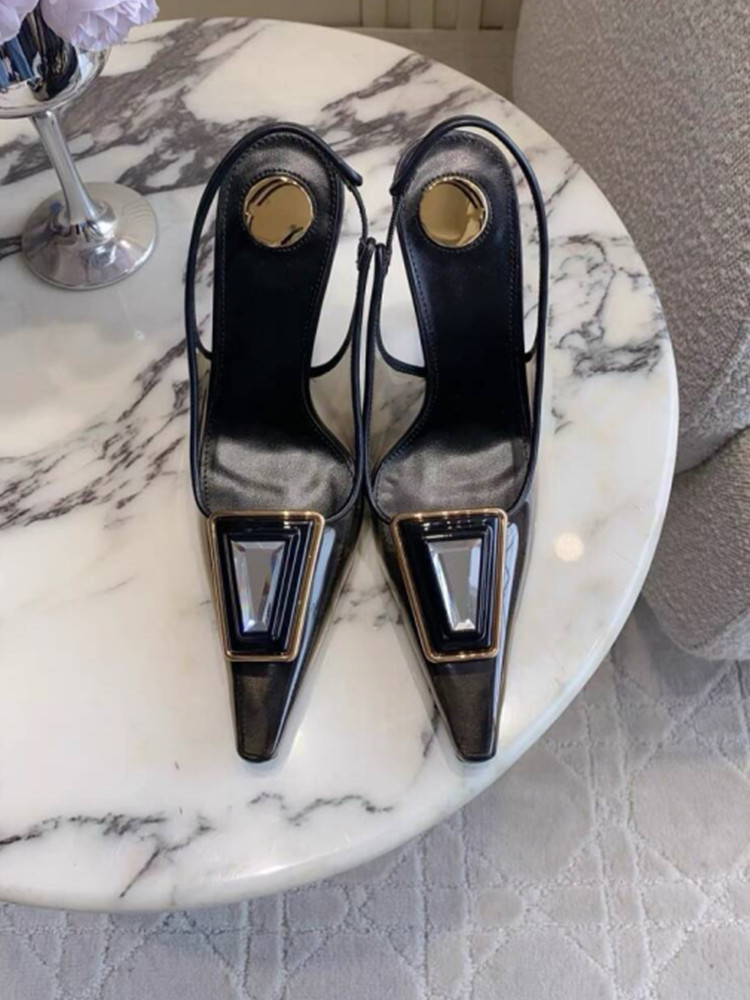 Zapatos de Tacón Alto Transpar - Metallic Heel Sandal reseña y precio