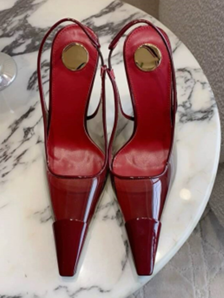 Zapatos de Tacón Alto Transpar - Metallic Heel Sandal reseña y precio