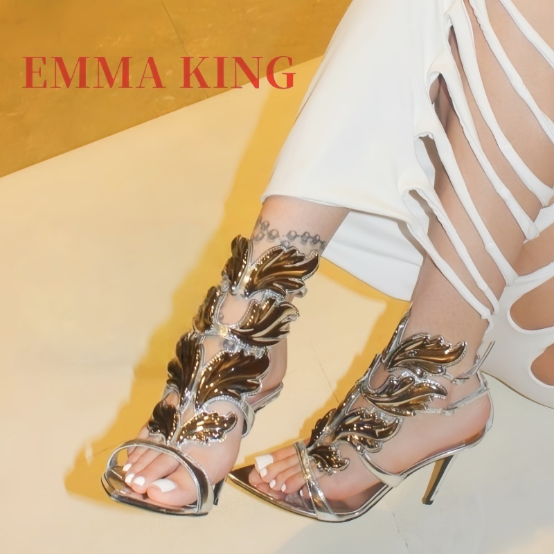 Sandalias de tacón alto metáli - Metallic Heel Sandal reseña y precio