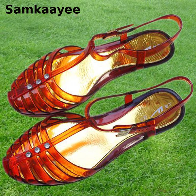 Sandalias planas de cristal pa - Women'S Shoes Red Bottoms reseña y precio