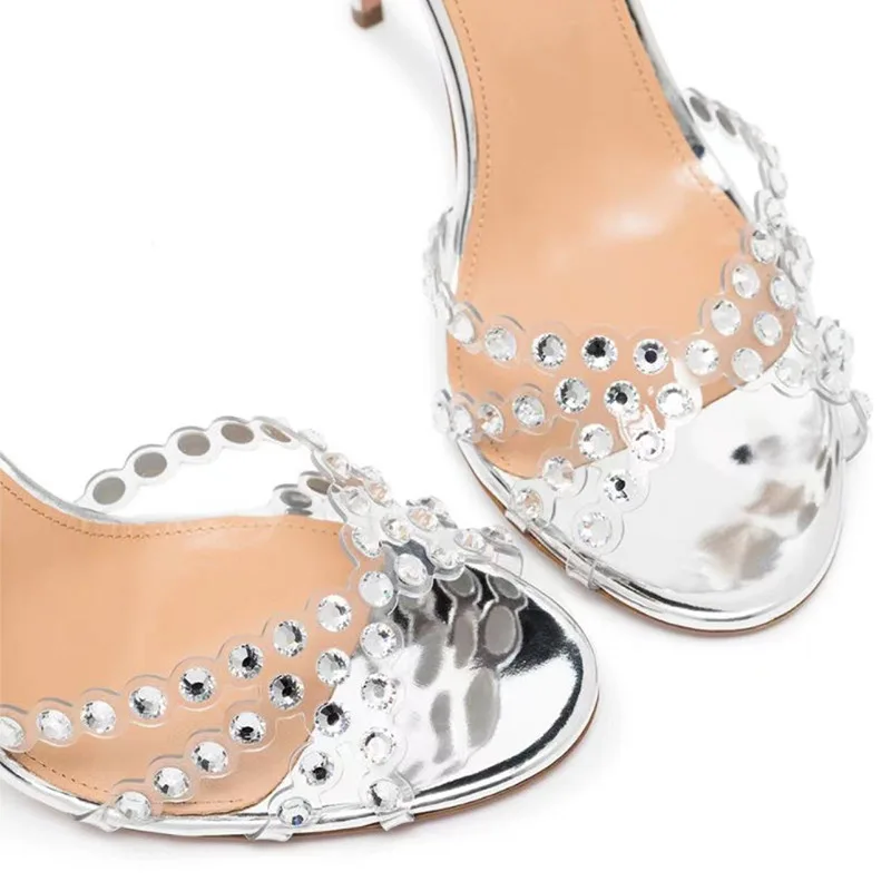 Sandalias de tacón plateado de - Women'S Shoes Peep Toe reseña y precio