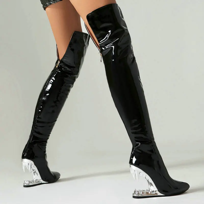 Botas largas hasta el muslo de - Women'S Shoes Extra Wide reseña y precio