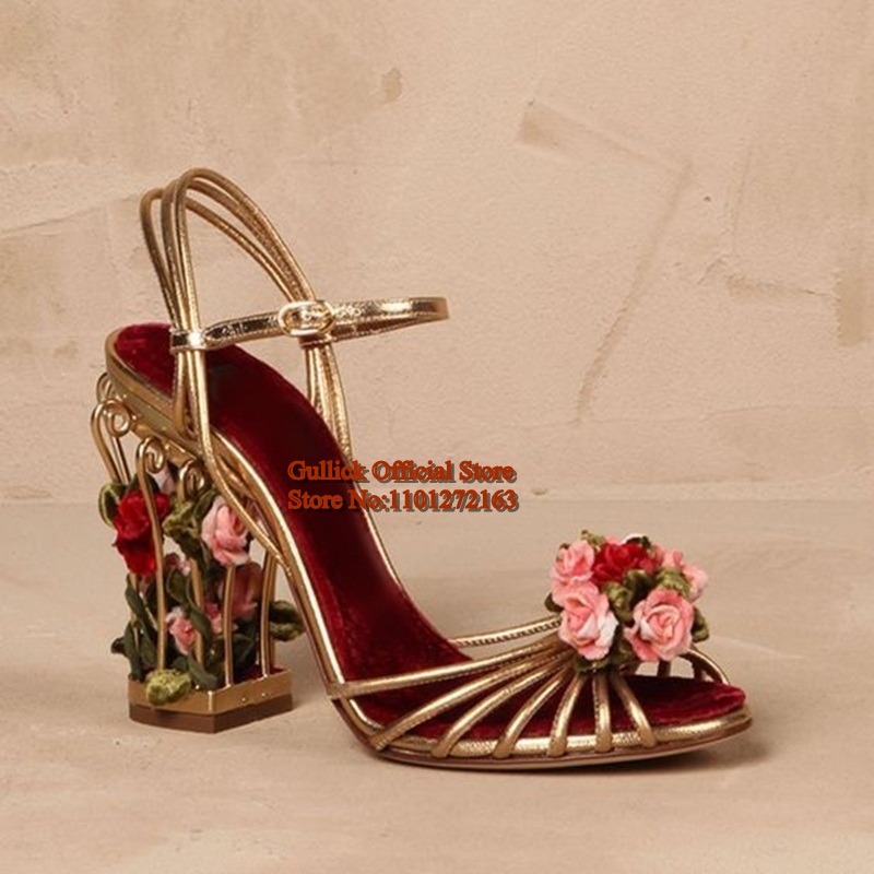 Sandalias de lujo con forma de - Metallic Heel Sandal reseña y precio