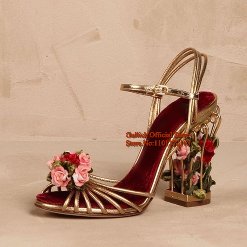 Sandalias de lujo con forma de - Metallic Heel Sandal reseña y precio