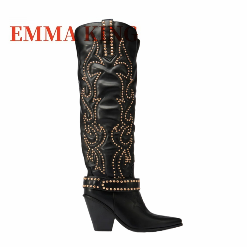 Botas altas hasta la rodilla c - Western Cowgirl Boot reseña y precio