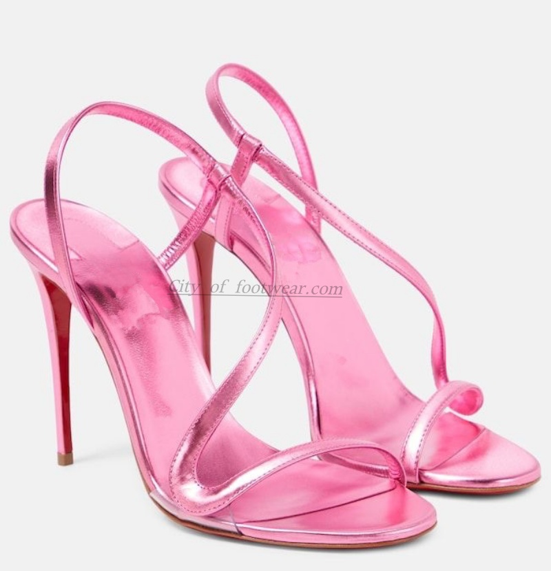 Sandalias sexys de cuero metál - Metallic Heel Sandal reseña y precio