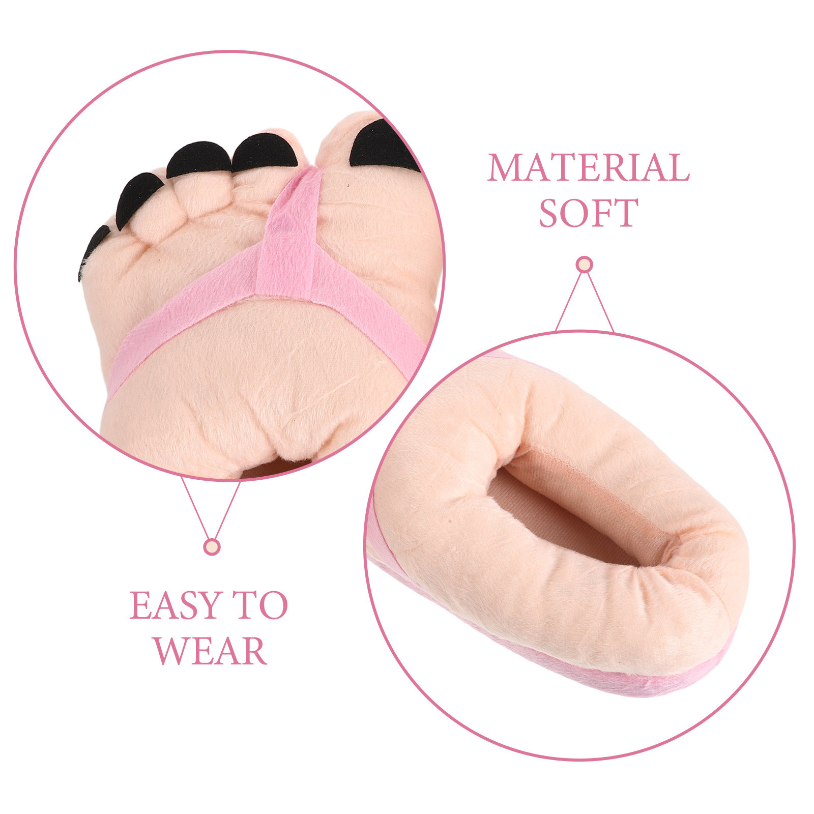 1 par de pantuflas divertidas  - Women Shoes For Big Feet reseña y precio